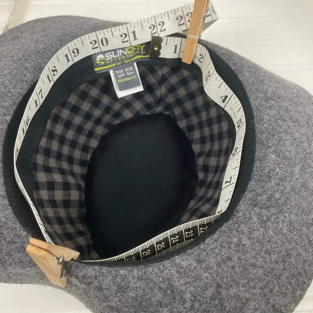 Sunday Afternoons Quinn Fedora Hat Womens OS Gray Wool Felt UPF50+ Outdoors Boho